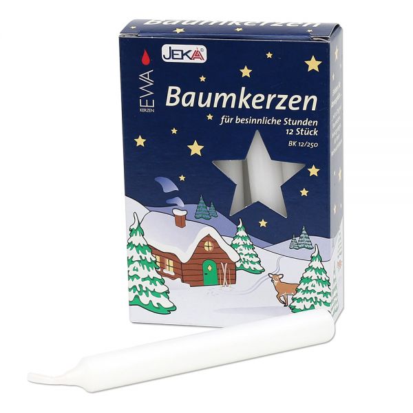 Sigro 12er Baumkerzen weiß