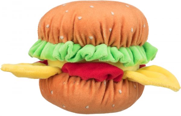 Trixie Plüsch Burger Hundespielzeug, 13 cm