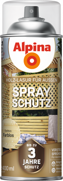 Alpina Spray Schutz "Farblos", Holz-Lasur für Außen, 400 ml