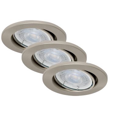 LED Edelstahl-Einbauleuchten 3er Set, IP23