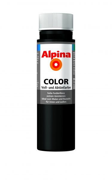 Alpina Color Voll- und Abtönfarbe "Night Black"