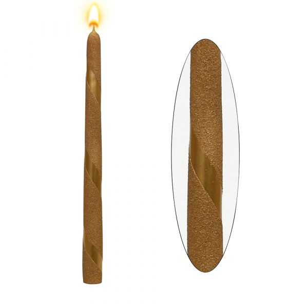 SIGRO Leuchterkerze "Gold Metallic Spiral"
