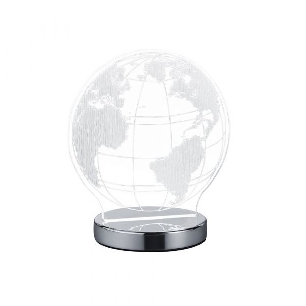 LED Tischleuchte »Globe« Tischlampe Weltkugel Design Acrylplatte Lichtfarbe  einstellbar | Lorenz Baumarkt