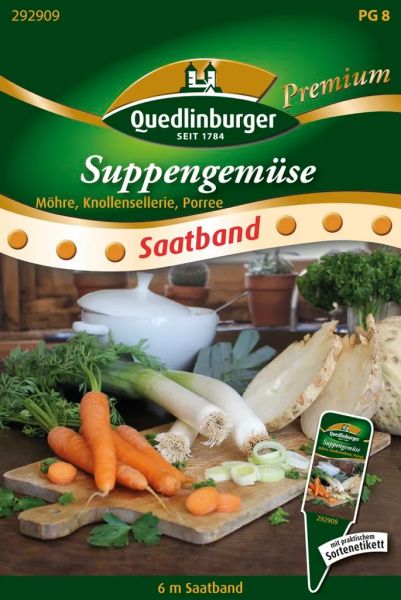 Quedlinburger Saatgut Suppengemüse (Möhre, Porree, Sellerie) Samen - 292909