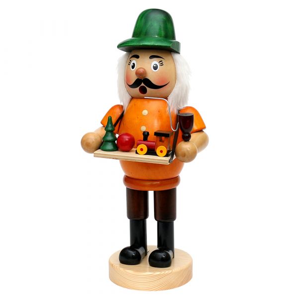 Sigro Holz Räuchermann "Spielzeughändler" XXL, bunt, 34 cm