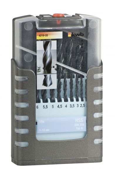 kwb HSS BOHRER 1-10 mm COMPACT-BOX, 19 tlg