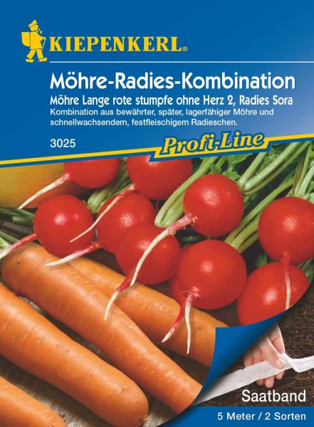 Kiepenkerl Möhre-Radies-Kombination - Möhre Lange rote stumpfe ohne Herz 2, Radies Sora
