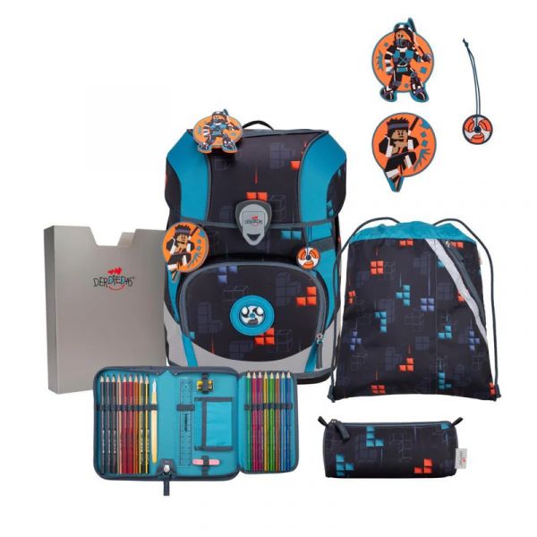 Schulranzen-Set DerDieDas ErgoFlex Tiny "Ninja Fighter", 5-tlg