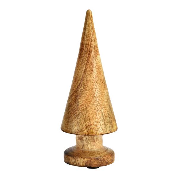 Tannenbaum aus Mangoholz, natur, 6 x 16 x 6 cm