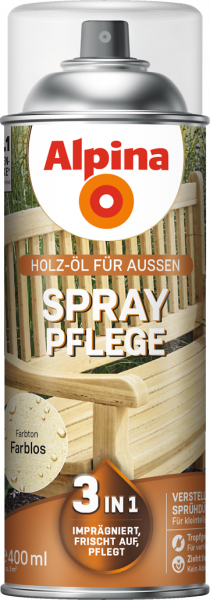 Alpina Spray Pflege "Farblos", Holz-Öl für Außen, 400 ml