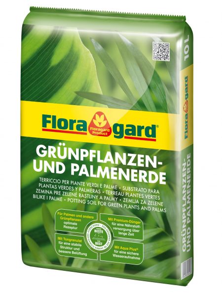 Floragard Grünpflanzen- und Palmenerde, 10 L