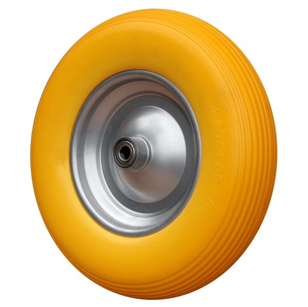 PU Rad, gelb, 400 mm, pannensicher