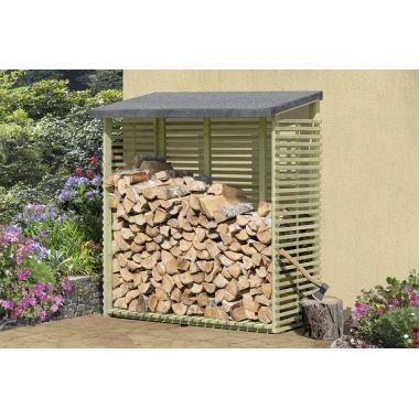 Kaminholzunterstand mit Rückwand