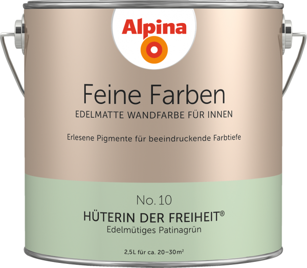 Alpina Feine Farben No. 10 „HÜTERIN DER FREIHEIT“ - Edelmütiges Patinagrün