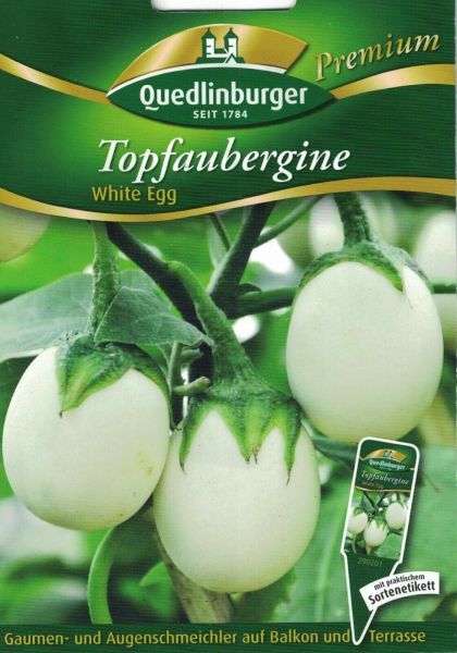 Quedlinburger Saatgut Topfaubergine White Egg Samen 290201