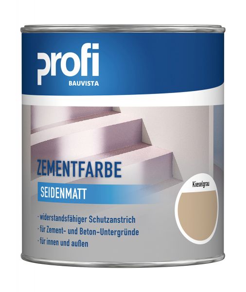 PROFI Acryl Zement-Farbe, für innen & außen, 750 ml, kieselgrau