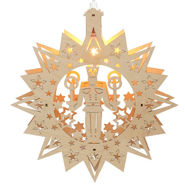 Sigro Holz Fensterbildstern "Bergmann" (Laserholz)