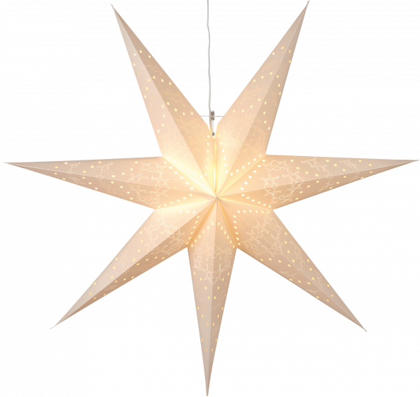 Papierstern "Sensy Star 70", Ø 70 cm, incl. Kabel, creme