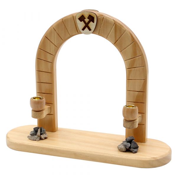 SIGRO Holz Stolleneingang mit Kerzenhalter (11 mm)