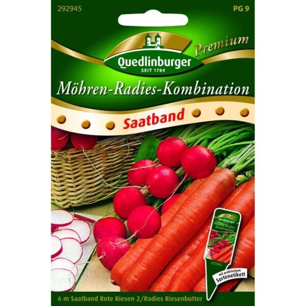 Quedlinburger Saatgut Möhren- Radies- Kombination Samen - 292945
