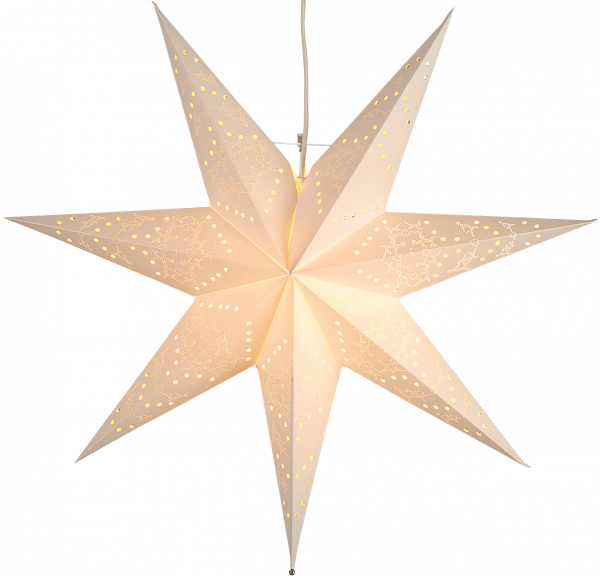 Papierstern "Sensy Star 54", Ø 54 cm, incl. Kabel, creme