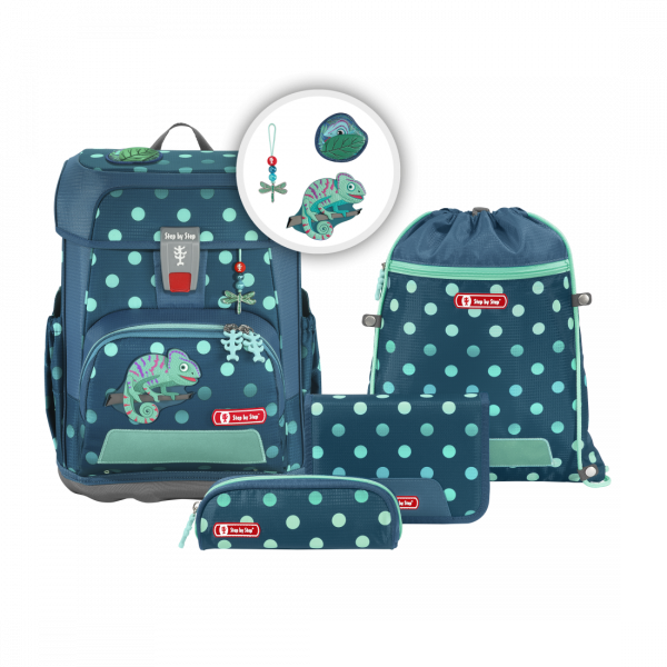 CLOUD Schultaschen-Set 5-tlg. “Tropical Chameleon”