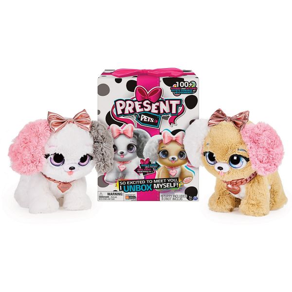 Spinmaster Present Pets-Interaktiver Plüschhund Fancy