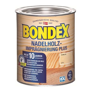 BONDEX Nadelholz Imprägnierung Plus, "Farblos", 2,5 L