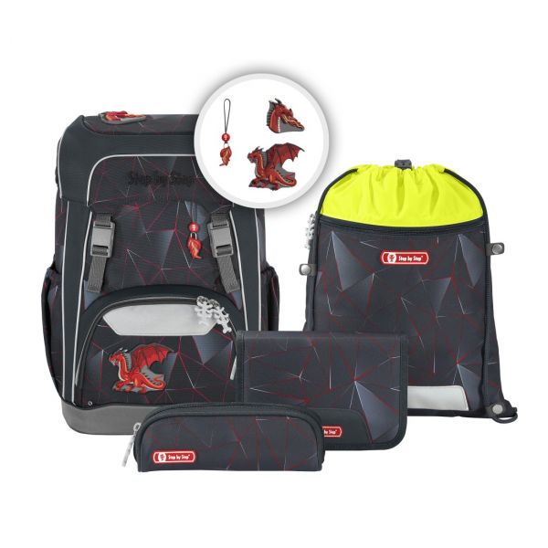 Schulranzen-Set "Dragon Drako" 5tlg., Hama Step by Step Giant