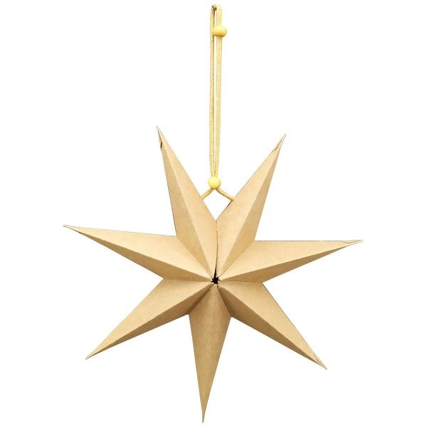 SternHänger PaperArt, natur, Papier, 19 x 6 x 19 cm