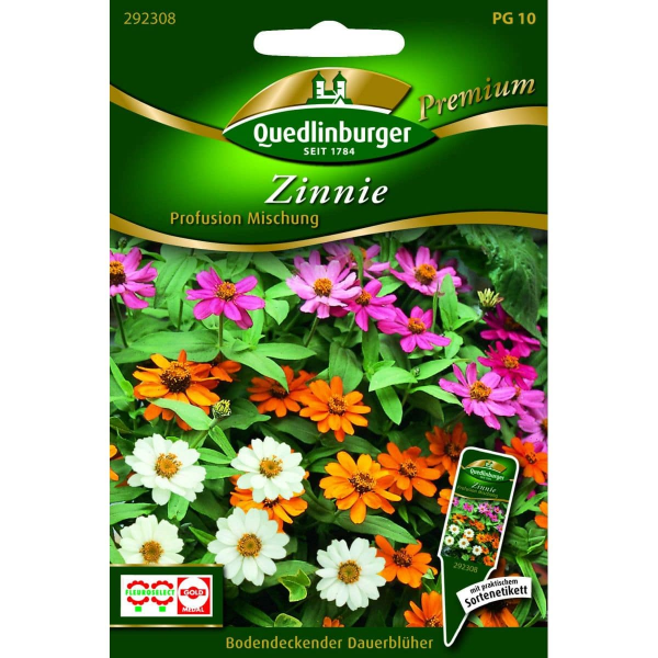 Quedlinburger Saatgut Zinnie Profusion Mischung - 292308