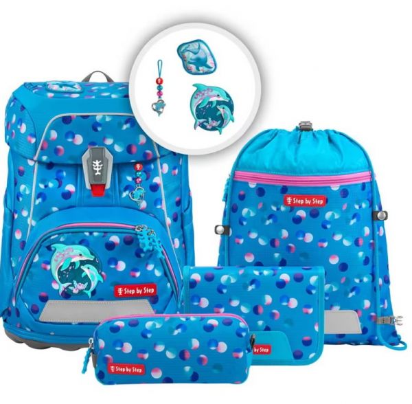 Schultaschen-Set Fit 5-tlg. "Dolphin Finja"