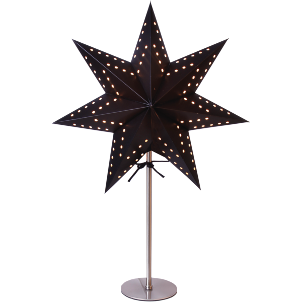 Standleuchte "Bobo", 50 x 34 cm, Metall/Papier, schwarz