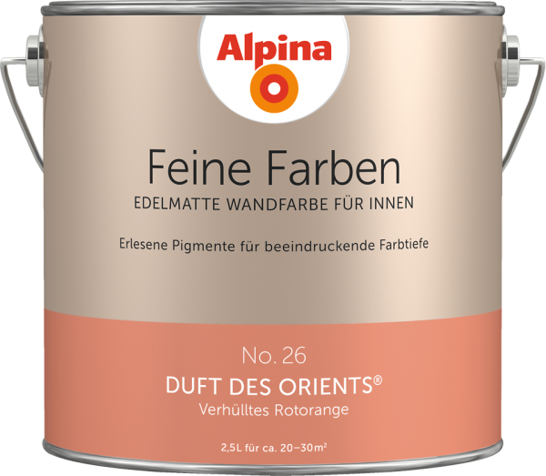 RAUS Alpina Feine Farben No. 26 „DUFT DES ORIENTS“ - Verhülltes Rotorange