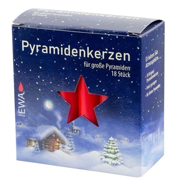 SIGRO 18er Pyramidenkerzen, rot