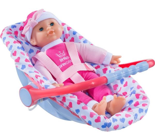 Babypuppe mit Babysitz