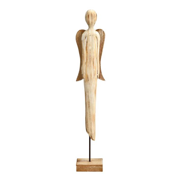 Aufsteller Engel aus Holz, natur, 6 x 33 x 4 cm