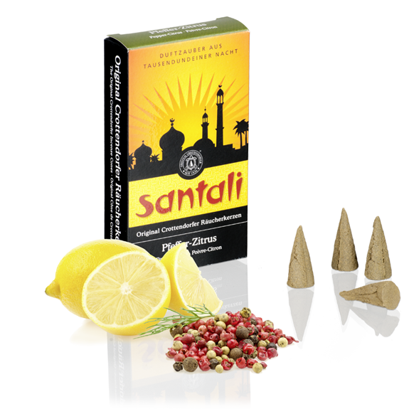 Crottendorfer Räucherkerzen Santali "Pfeffer-Zitrus"