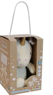 Spielmaus - Strick - Kuscheltier "Einhorn"