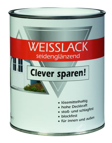 Clever Sparen Weisslack, 2 L, seidenglänzend