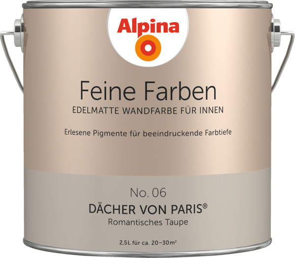 Alpina Feine Farben No. 06 „DÄCHER VON PARIS“ - Romantisches Taupe