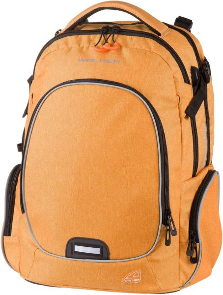 Walker 42117-149 - Rucksack Campus Evo Wizzard Mustard Melange, mit 3 Fächern, Laptopfach, Seitentas