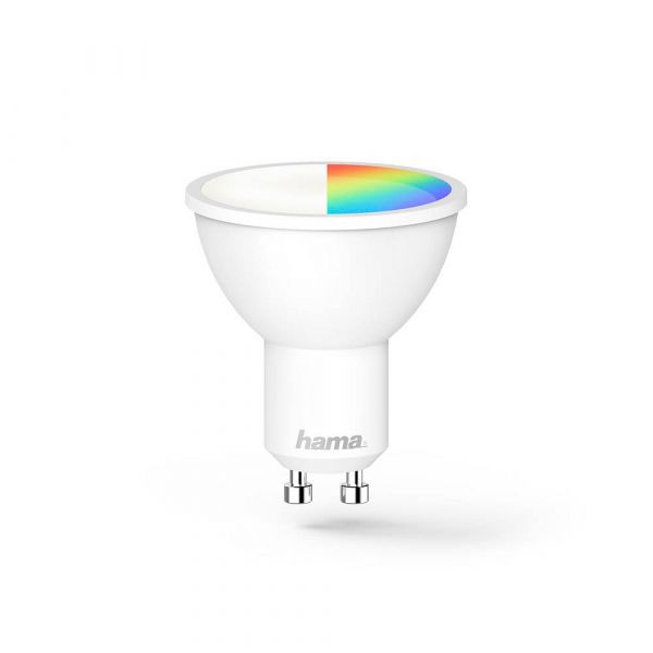 Hama WLAN-LED-Lampe, GU10, 5,5W, RGBW, dimmbar, Refl., für Sprach- / App-Steuerung