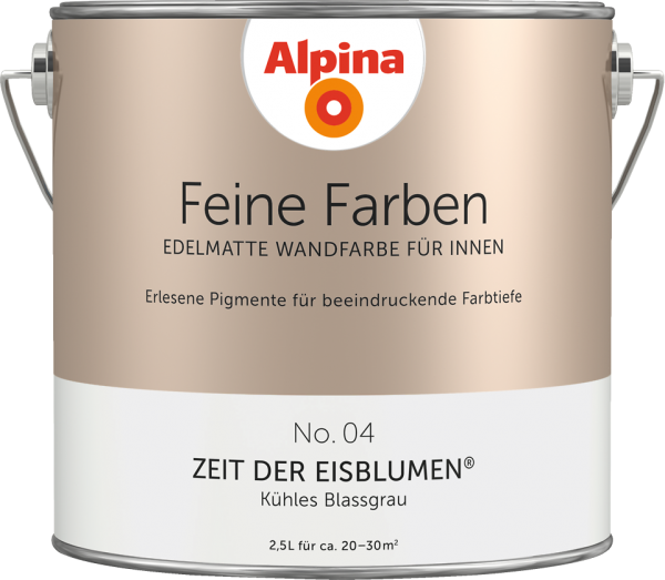 Alpina Feine Farben No. 04 „ZEIT DER EISBLUMEN“ - Kühles Blassgrau