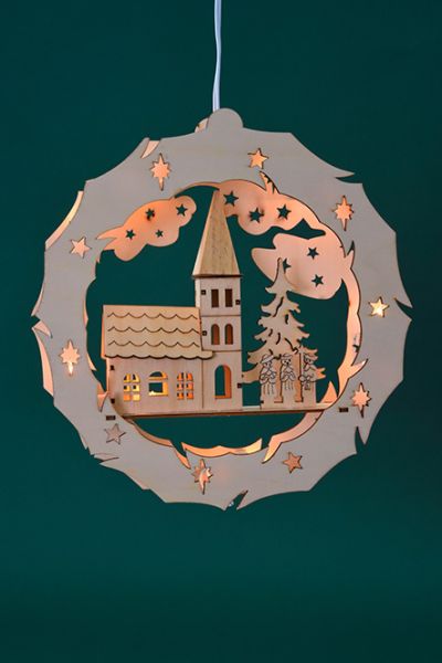 Heinz Fensterbild "Kirche", 10-flg., natur