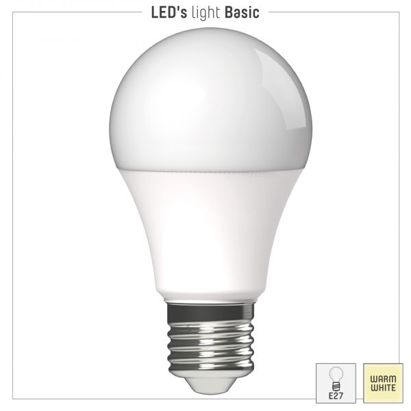 LED´s Light basic Classic A60, E27, 8,5W, 806lm, 2700K, Opal