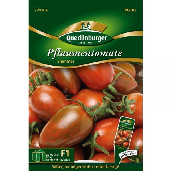 Quedlinburger Saatgut Pflaumentomate Shimmer Samen - 290304