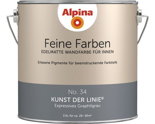 Alpina Feine Farben No. 34 „KUNST DER LINIE“ - Expressives Graphitgrau