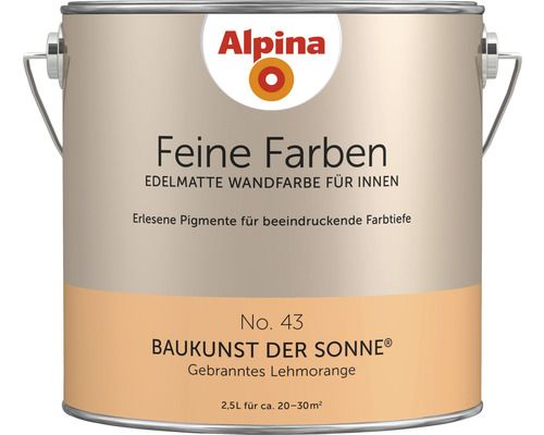 Alpina Feine Farben No. 43 "BAUKUNST DER SONNE“ - Gebranntes Lehmorange