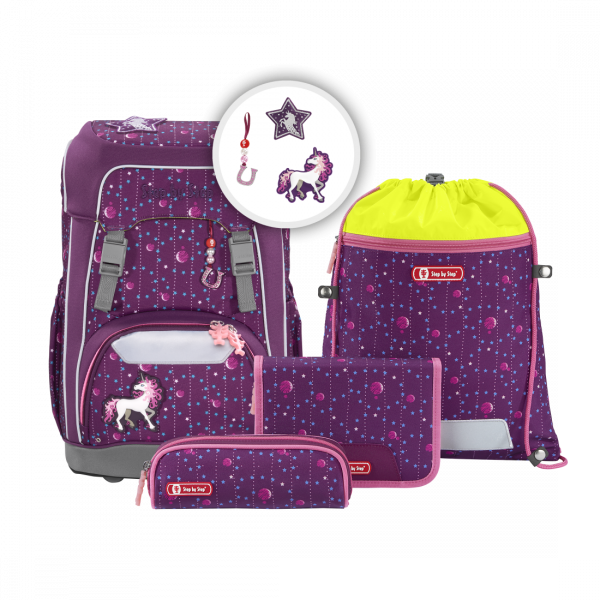 Hama Step by Step Giant Schulranzen-Set "Dreamy Unicorn Nuala" 5tlg.
